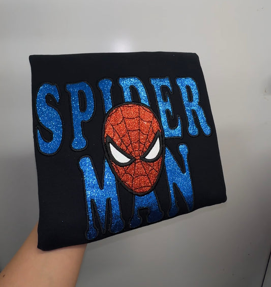 Spidey Embroidered Glitter Sweatshirt