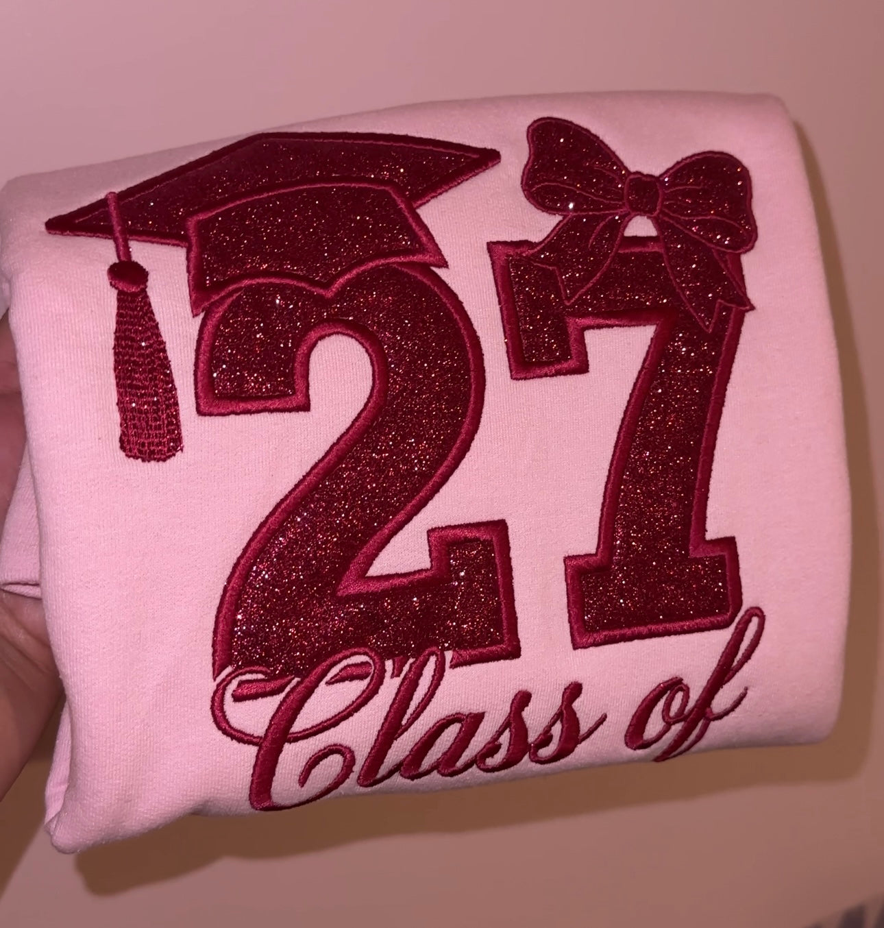 Class of 2027 Glitter Sweatshirt