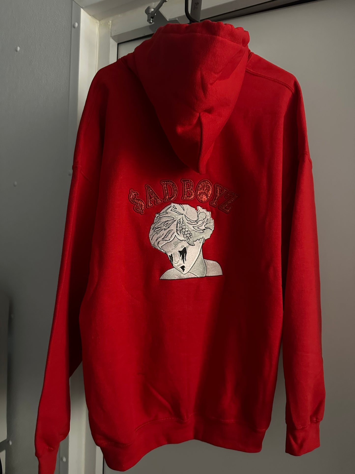 $AD BOYZ HOODIE (RED GLITTER LETTERS)