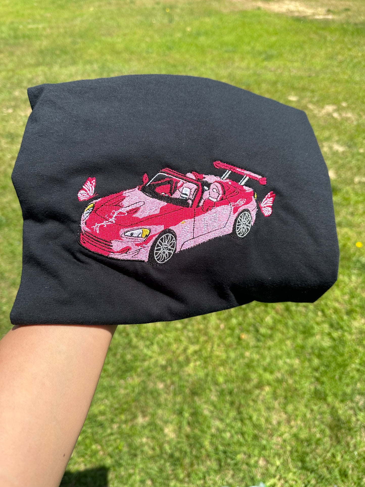 Camiseta de coche rosa